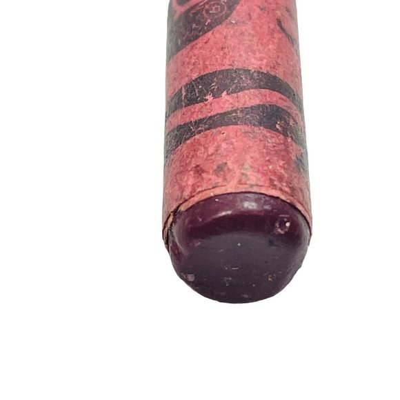 Vintage Binney & Smith Crayola Crayon Mulberry Retired USA USED BROKEN Wide Logo - Picture 7 of 10